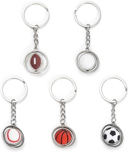 Sportball Keychain Set Fun Football Baseball Basketball Charm Keychain for Men Women Multi-Sport Bagpack Decorations in Saudi Arabia
