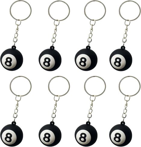 HomeImpel 8 Pack Sports Keychains, 3D Sport Keychain Charms, Key Rings for Gift, Bag, Purse Decor in Kuwait