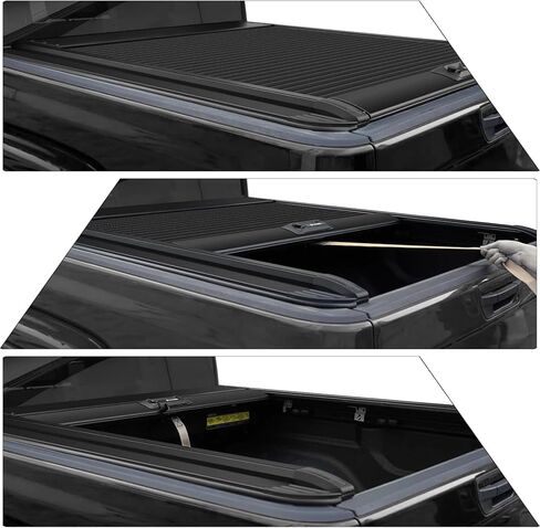 Hard Retractable Tonneau Cover for 2022-2026 Toyota Tundra 5.5' Bed | Heavy-Duty Aluminum Slats, Key Lock, Waterproof | Easy Install & T-Slot Rail System in Kuwait