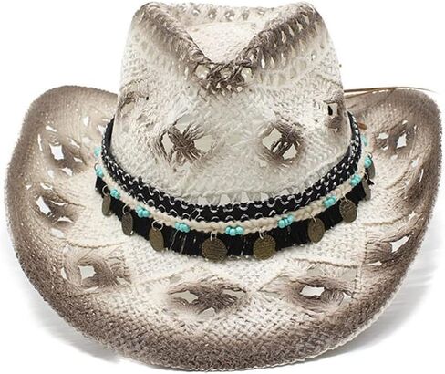 قبعة الشمس قبعة رعاة البقر في الهواء الطلق قبعة الشاطئ المجوفة المصنوعة يدويا in Kuwait