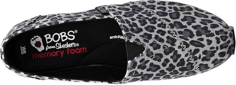 Skechers BOBS Women's Bobs Plush-Hot Spotted. Leopard Print Slip on Ballet Flat, 11 M US in Saudi Arabia