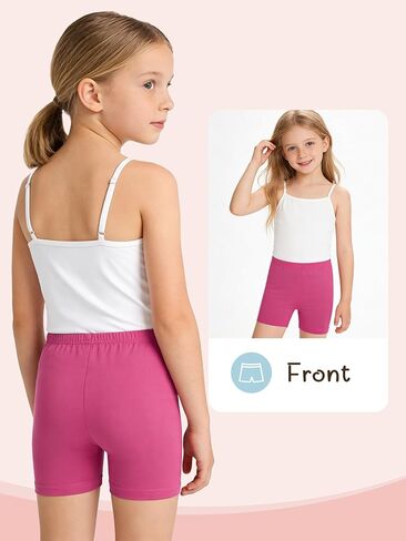 6 Pack Girls Bike Shorts Cartwheel Toddler Under Dress Dance Multicolor Kids Shorts Summer Clothes in Saudi Arabia
