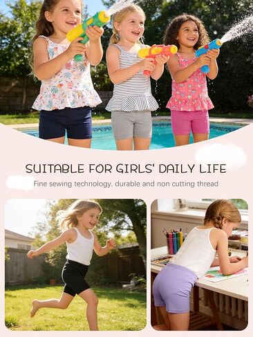 6 Pack Girls Bike Shorts Cartwheel Toddler Under Dress Dance Multicolor Kids Shorts Summer Clothes in Saudi Arabia