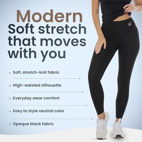 OSYA Mid Rise Leggings for Women — Soft Stretchy Comfortable Casual Everyday Leggings, All-Day Wear in Saudi Arabia