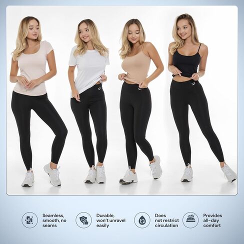 OSYA Mid Rise Leggings for Women — Soft Stretchy Comfortable Casual Everyday Leggings, All-Day Wear in Saudi Arabia