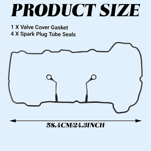 Valve Cover Gasket Set, 22441-2E000 Engine Head Valve Cover Gasket, Compatible with Hyundai Tucson Elantra Sonata Kia Forte Soul Optima 2011-2019 1.8 2.0 NA Replace VS50824R VS50644S in Kuwait