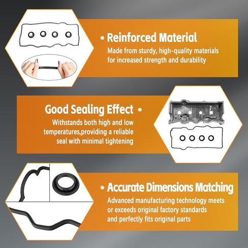 VS50304R Valve Cover Gasket Set, Engine Repair Gasket Seals Replacement Compatible with 1987-2001 Toyota Camry 1987-1999 Toyota Celica 1991-1995 Toyota MR2 RAV4 Solara 2.0L/2.2L in Kuwait