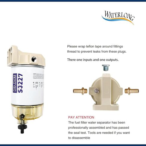 S3227 Fuel Filter Water Separator element Replacement for Mercury Marine Outboards Replaces# S3227, 320R, 490R-RAC-01, 18-7948, 9-37882, 18-7922, 18-7922-1 in Saudi Arabia