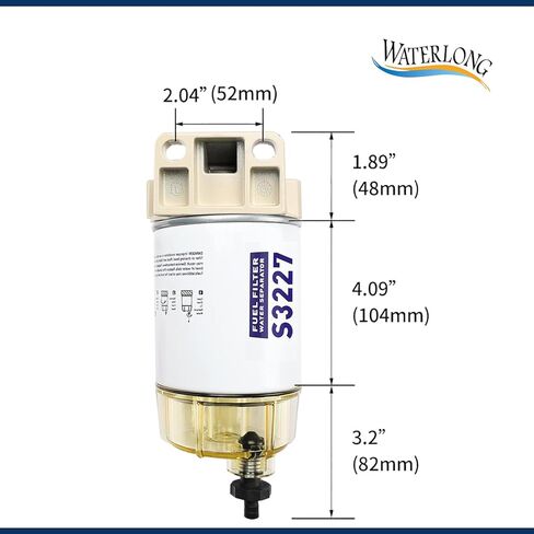 S3227 Fuel Filter Water Separator element Replacement for Mercury Marine Outboards Replaces# S3227, 320R, 490R-RAC-01, 18-7948, 9-37882, 18-7922, 18-7922-1 in Saudi Arabia
