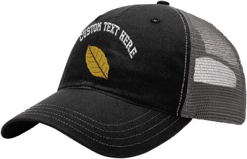 Custom Trucker Hat Richardson Tobacco Leaf Embroidery Design Cotton Snaps in Saudi Arabia