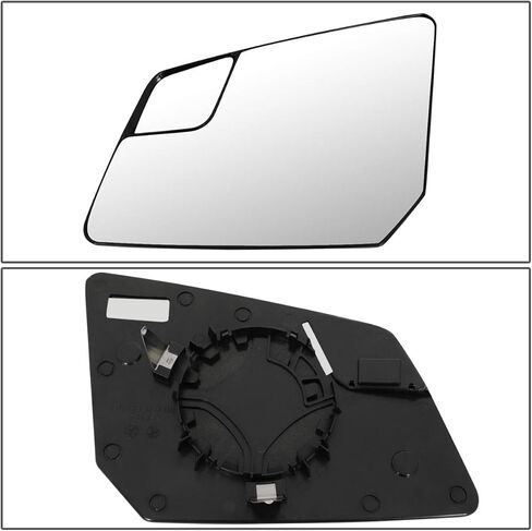 Auto Dynasty Factory Style Mirror Glass Lens with Spotter Glass Compatible with Chevy Traverse GMC Acadia 2009-2017, Driver Left Side, Silver Reflective in Saudi Arabia