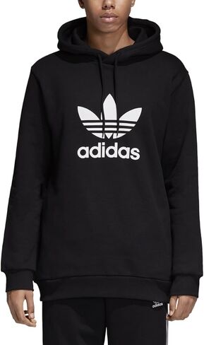 adidas Originals Men's Adicolor Classics Trefoil Hoodie, Quiet Crimson/White, X-Small in Kuwait