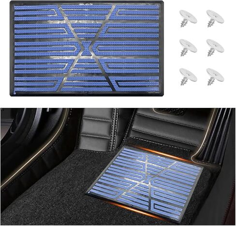 Car Floor Mat Plate, Anti-Slip Vehicle Floor Foot Rest Carpet Repair Patch with Screws, Anti-Skid Automotive Patches Heel Scuff Plate Pedal Pad, Universal for Most Vehicles (Black) in Saudi Arabia