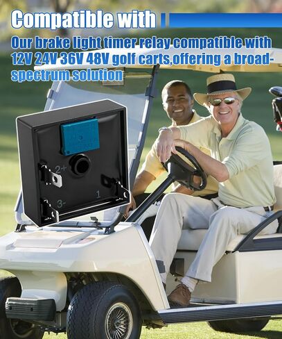 مفتاح مؤقت تأخير الفرامل 30 ثانية متوافق مع عربة الجولف 12-48 فولت مرحل ضوء الفرامل in Kuwait