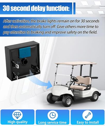 مفتاح مؤقت تأخير الفرامل 30 ثانية متوافق مع عربة الجولف 12-48 فولت مرحل ضوء الفرامل in Kuwait