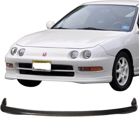 FREEMOTOR802 Front Bumper Lip Splitter Compatible with 1994-1997 Acura Integra, Type R Style Black PU Air Dam Chin Spoiler Front Bumper Lower Lip Guard Valance Protector Trim in Saudi Arabia