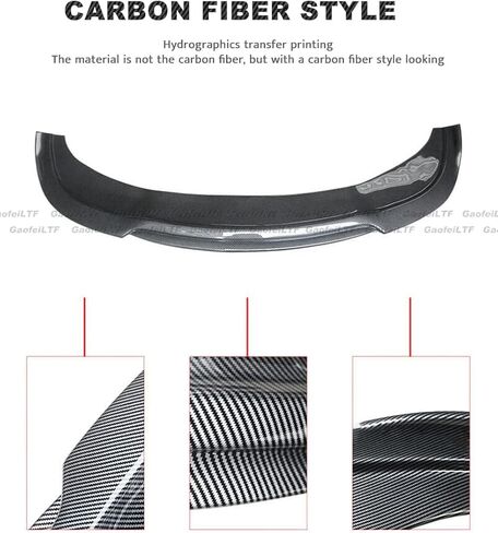 الجبهة حافة مصد السيارة متوافقة مع كرايسلر 300 300C 300S 2015 2016 2017 2018 2019 2020 2021 ألياف الكربون نمط سيارة الذقن المفسد الفاصل 3 قطعة in Kuwait