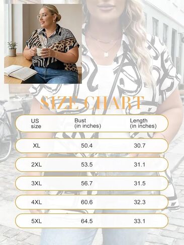 VISLILY Plus-Size-Summer-Tops for Women Trendy Collared V Neck Shirts Casual Oversized Short Sleeve Button Down Blouses 1X-5X in Saudi Arabia