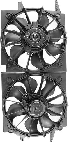 Dual Radiator and Condenser Fan Assembly Replaces# 88986474, FA70047 for Pontiac Grand Am 3.4L 1999 2000 2001 2002 2003 2004 2005, for Oldsmobile Alero 3.4L 1999 2000 2001 2002 2003 2004, (1x) in Saudi Arabia
