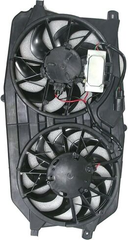 Dual Radiator and Condenser Fan Assembly Replaces# 76144, 621044 for Ford Five Hundred/Mercury Montego 3.0L 2005 2006 2007, for Freestyle 3.0L 2005 2006 2007, (1x) in Saudi Arabia