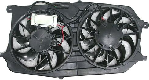 Dual Radiator and Condenser Fan Assembly Replaces# 76144, 621044 for Ford Five Hundred/Mercury Montego 3.0L 2005 2006 2007, for Freestyle 3.0L 2005 2006 2007, (1x) in Saudi Arabia