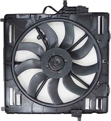Dual Radiator and Condenser Fan Assembly Replaces# 17427603565, 17427576281 for BMW X6 4.4L 2008 2009 2010 2011 2012 2013 2014, for X5 4.4L 2010 2011 2012 2013, (1x) in Saudi Arabia