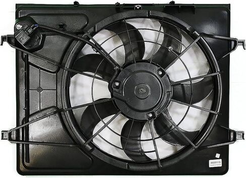 مجموعة مروحة الرادياتير والمكثف المزدوج تحل محل # 253502H100، 620493 لسيارة Hyundai Elantra 2.0L 2007 2008 2009 2010، (1x) in Saudi Arabia