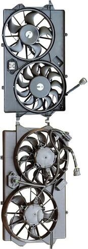 Dual Radiator and Condenser Fan Assembly Replaces# 33055046000, FO3115156 for Ford Focus 2.0L 2005 2006 2007, for Focus 2.3L 2005 2006 2007, (1x) in Saudi Arabia