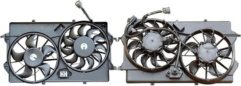 Dual Radiator and Condenser Fan Assembly Replaces# 33055046000, FO3115156 for Ford Focus 2.0L 2005 2006 2007, for Focus 2.3L 2005 2006 2007, (1x) in Saudi Arabia