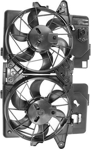 Dual Radiator and Condenser Fan Assembly Replaces# AJ0615025A, MA3115121 for Mazda Tribute 3.0L 2001 2002 2003 2004 2005 2006, for Ford Escape 3.0L 2001 2002 2003 2004, (1x) in Saudi Arabia