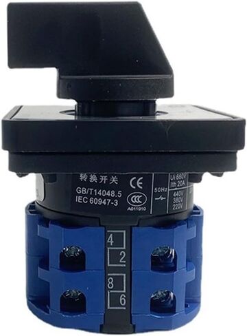 690V 20A Electric 8 Terminals LW26-20/2 LW28-20 YMW26 Series Silver Contact Rotary Changeover Cam Switch(Reset) in Kuwait