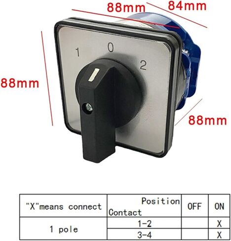 125A 1P تغيير عالمي LW26-125/1 مجموعة الطاقة المزدوجة الدوارة الحالية ON-Off-ON مفتاح الكاميرا الدوارة (Off-ON) in Kuwait