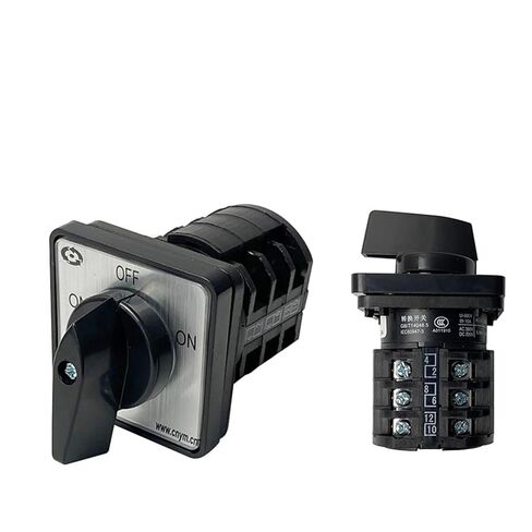 ON-Off-ON 10A Control Circuit LW8-10 Changeover 2 Poles 3 Levels 3 Position 8/12 Terminals Silver Contact Rotary Cam Switch(2 Poles) in Kuwait