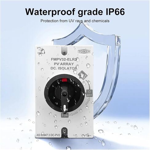 4P PV DC 1200V 32A IP66 Waterproof Rotating Handle Isolator Rotary Switch Disconnector for Distribution Box in Kuwait