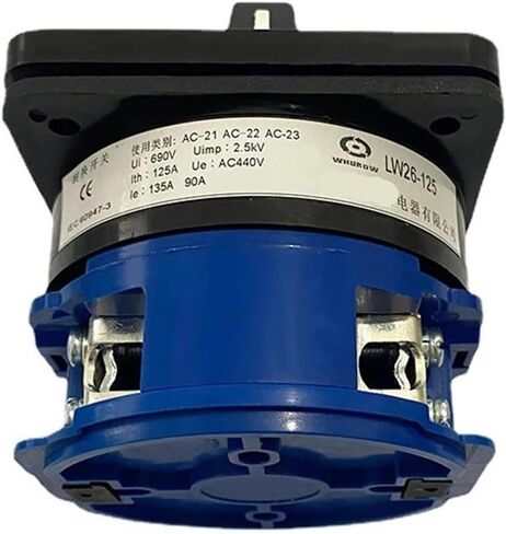 125A 1P Changeover Universal LW26-125/1 Current Rotating Dual Power Combination ON-Off-ON Rotary Cam Switch(0-1) in Kuwait