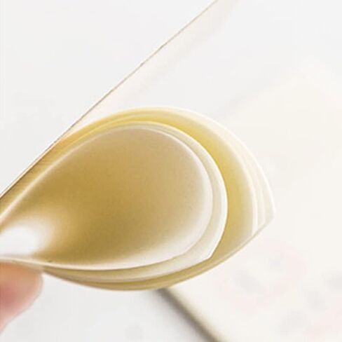 50 Sheets Transparent Notes 3x3 Inch, Clear Self-Stick Notes with & Strong, Translucent Notes for Office, Home, School, Students in Saudi Arabia