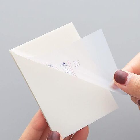 50 Sheets Transparent Notes 3x3 Inch, Clear Self-Stick Notes with & Strong, Translucent Notes for Office, Home, School, Students in Saudi Arabia