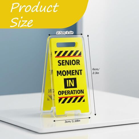 8 Pcs Funny Desk Signs with Sticky Note Holder Caution Overstimulated Desk Sign Mini Acrylic Message Holders Funny Office Decor Gifts for Coworkers Employees Boss in Saudi Arabia