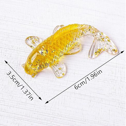 Crystal Stone Gravel Lucky Koi Fish Figurine Resin Mini Quartz Fancy Carp Statue Home Decor Desk Ornament Gift in Saudi Arabia
