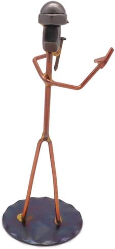 Construction Worker Collectible Handmade Metal Art Figurine, Desk Accessories, Trophy, Boss Gift, Office Décor, Business Professional in Kuwait