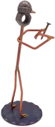 Construction Worker Collectible Handmade Metal Art Figurine, Desk Accessories, Trophy, Boss Gift, Office Décor, Business Professional in Kuwait