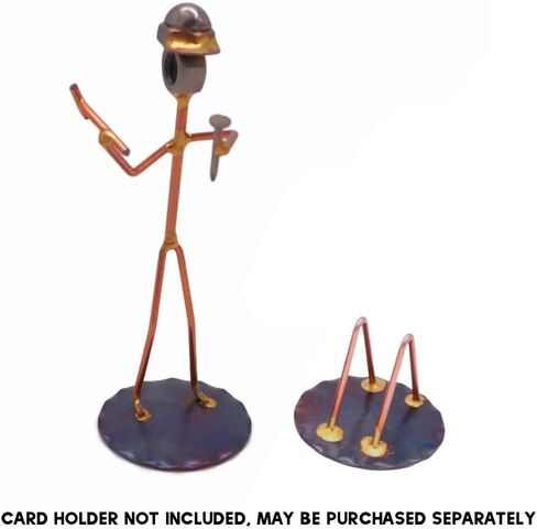 Construction Worker Collectible Handmade Metal Art Figurine, Desk Accessories, Trophy, Boss Gift, Office Décor, Business Professional in Kuwait