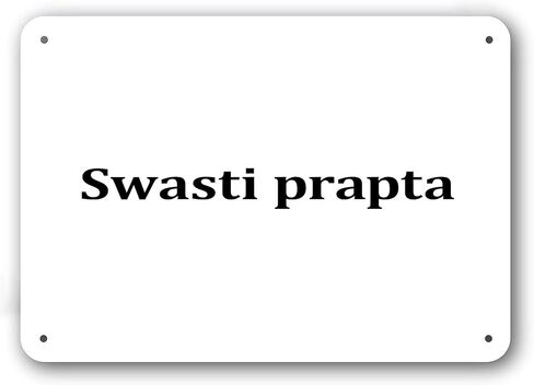 Door Sign - Welcome in Balinese Language - Decorative White Aluminum in Kuwait