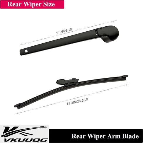Rear Windshield Wiper Blade Arm Kit Replacement for VW GOLF MK6 MK7 2010-2019 | Fit Replaces OEM 98815-2J000 in Kuwait