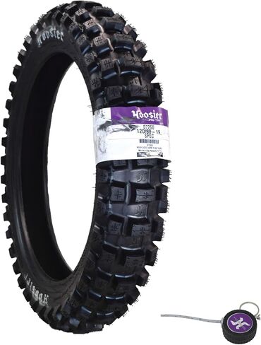 Hoosier Racing Tire 120/80-19 Spec HMX Dirt Bike Rear Tube Type Tire with Hoosier Keychain in Kuwait