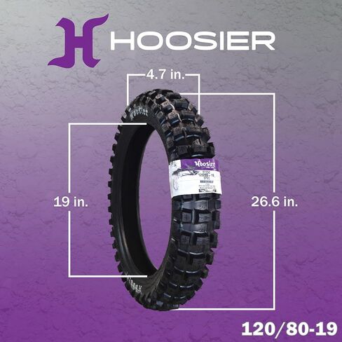 Hoosier Racing Tire 120/80-19 Spec HMX Dirt Bike Rear Tube Type Tire with Hoosier Keychain in Kuwait