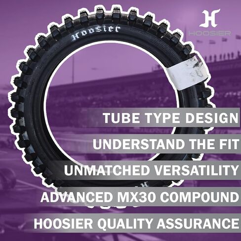 Hoosier Racing Tire 120/80-19 Spec HMX Dirt Bike Rear Tube Type Tire with Hoosier Keychain in Kuwait