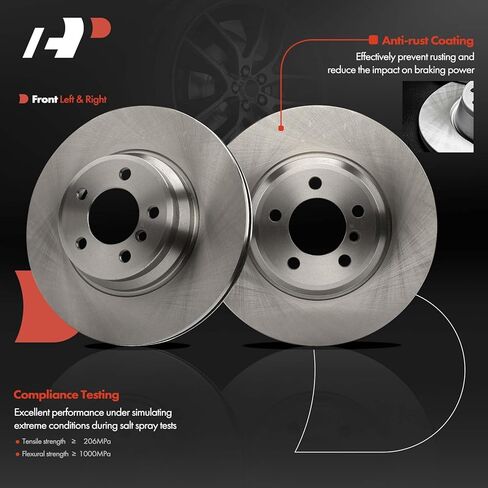 A-Premium 13.69 inch (347.8 mm) Front Vented Disc Brake Rotors + Ceramic Pads Kit Compatible with Select BMW Models - 745i/745Li 2002-2005, 750i/750Li 2006-2008, 760i 2004-2006, 760Li 2003-2008 in Saudi Arabia