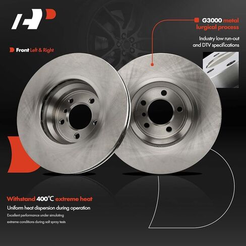 A-Premium 13.69 inch (347.8 mm) Front Vented Disc Brake Rotors + Ceramic Pads Kit Compatible with Select BMW Models - 745i/745Li 2002-2005, 750i/750Li 2006-2008, 760i 2004-2006, 760Li 2003-2008 in Saudi Arabia