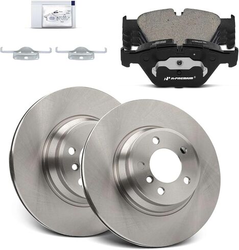A-Premium 13.69 inch (347.8 mm) Front Vented Disc Brake Rotors + Ceramic Pads Kit Compatible with Select BMW Models - 745i/745Li 2002-2005, 750i/750Li 2006-2008, 760i 2004-2006, 760Li 2003-2008 in Saudi Arabia